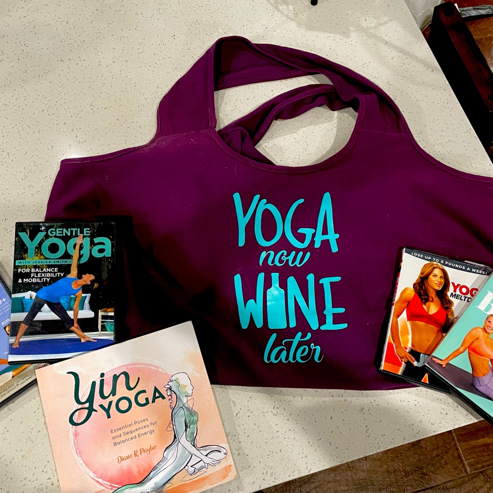 Yoga Bag, DVDs and Book